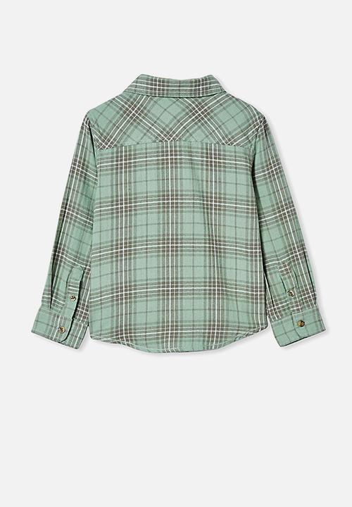 Cotton On - Rugged long sleeve shirt - green 