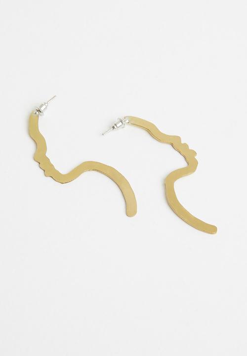 Tessa Design - Face earrings - gold