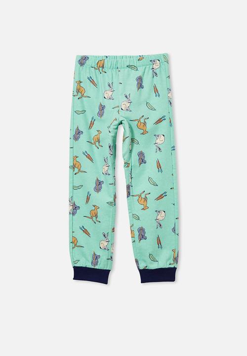 Cotton On - Noah long sleeve pyjama set - mint breeze
