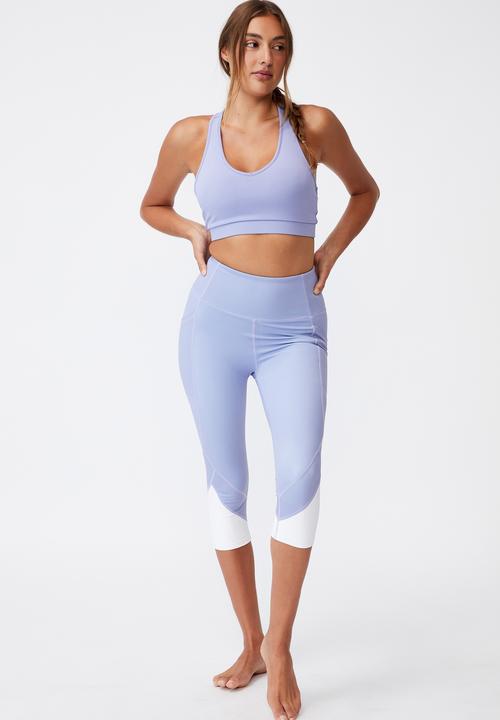 Cotton On - V-neck cut out crop - periwinkle