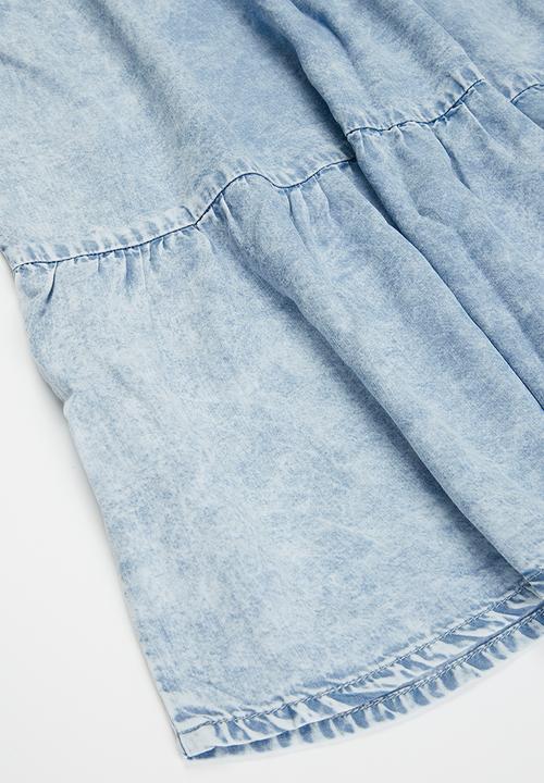 KIDS ONLY - Carly light acid wash denim dress - blue