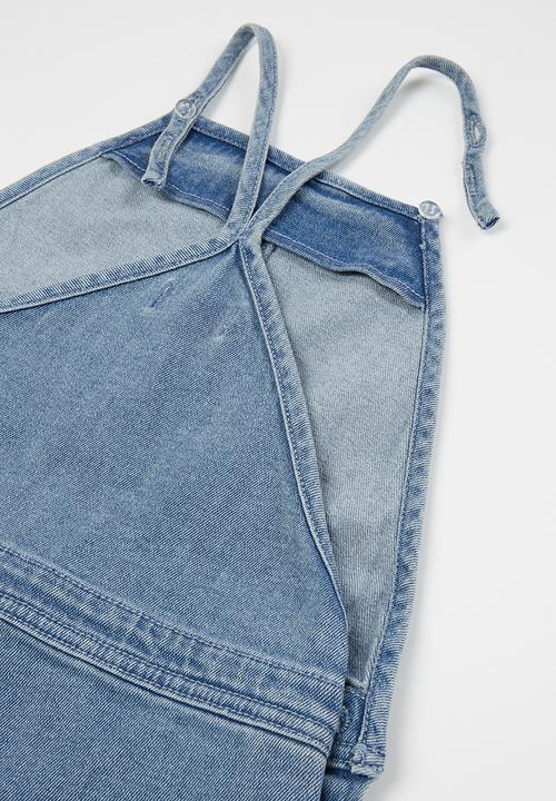 KIDS ONLY - Slim fit denim playsuit - blue