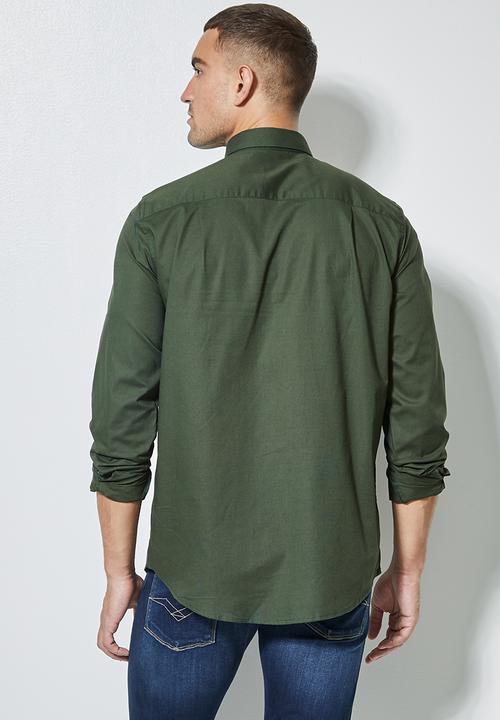 Superbalist - Barber regular fit oxford shirt - dark green