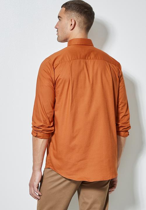 Superbalist - Barber regular fit oxford shirt - tobacco