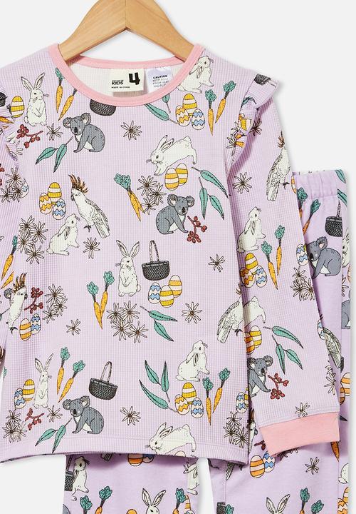 Cotton On - Edith long sleeve pyjama set - australiana easter vintage lilac