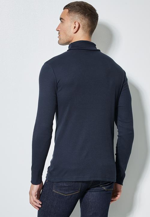 Superbalist - Sochi ribbed roll neck tee - navy