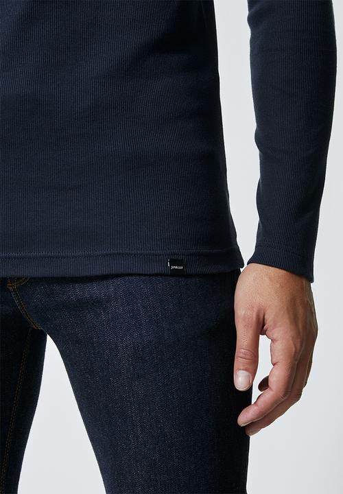 Superbalist - Sochi ribbed roll neck tee - navy