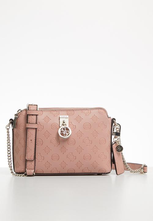 GUESS - Ninnette double zip crossbody - rose