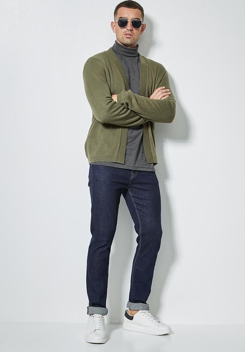 Superbalist - Milan long sleeve roll neck tee - charcoal melange