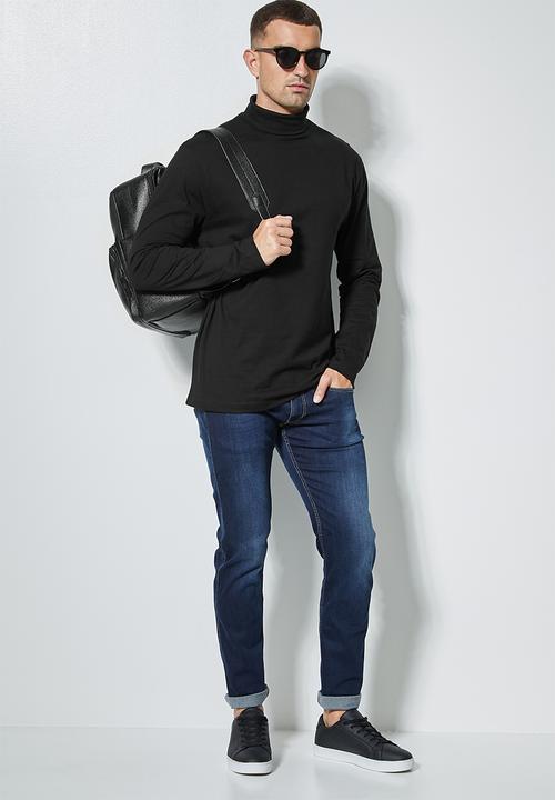 Superbalist - Milan long sleeve roll neck tee - black