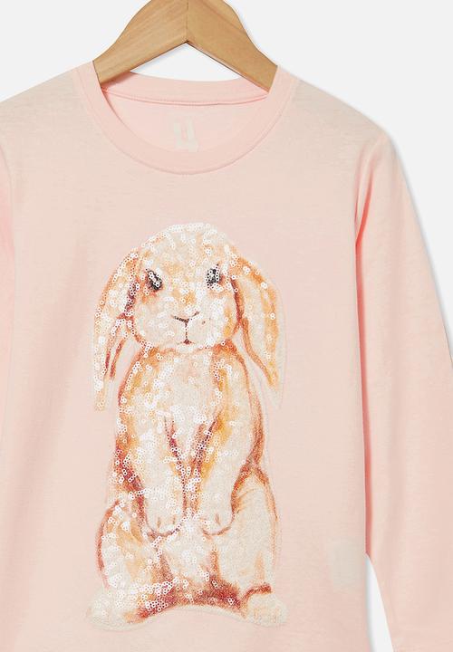 Cotton On - Stevie long sleeve embellished tee - pink
