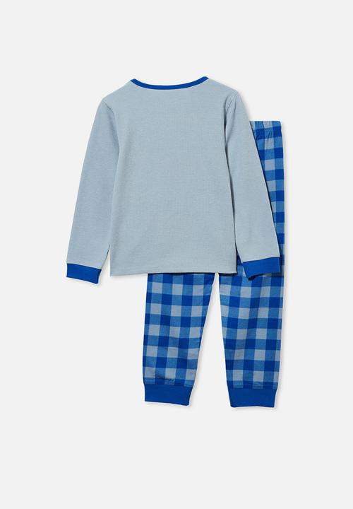 Cotton On - Noah long sleeve pyjama set licensed - dusty blue