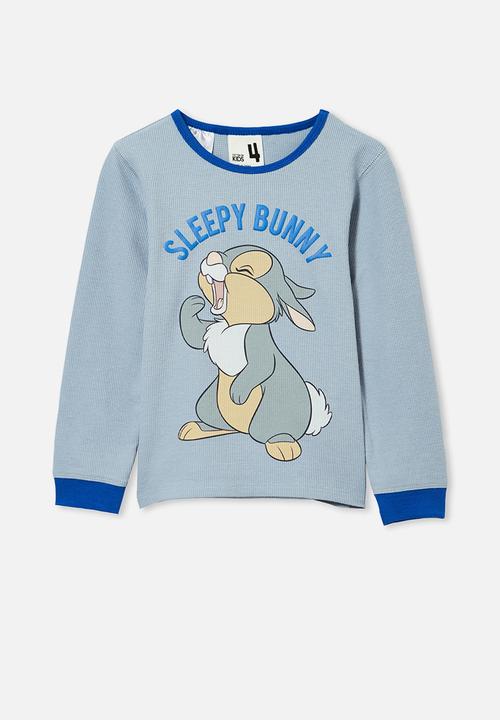 Cotton On - Noah long sleeve pyjama set licensed - dusty blue
