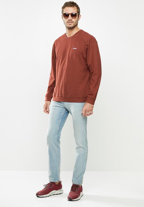 Levi’s® - Long sleeve relaxed crew - burgundy