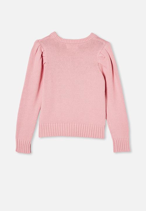 Free by Cotton On - Darla puff sleeve knit jumper - marshmallow
