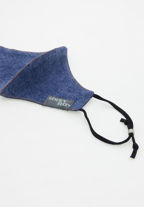 SISSY BOY - Back up denim face mask - blue