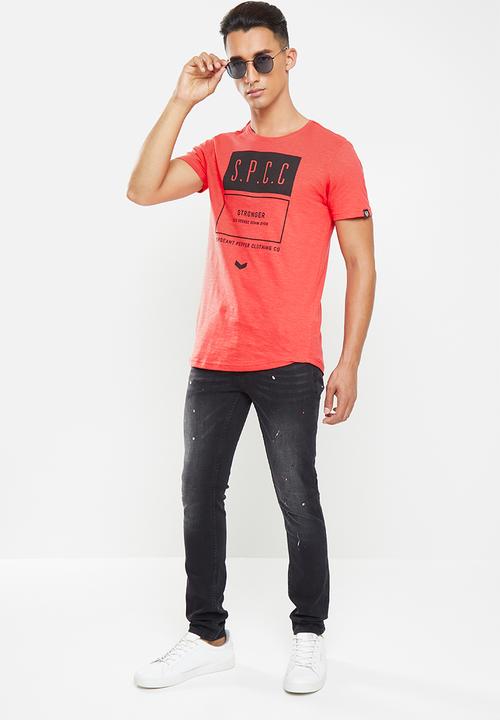 S.P.C.C - Cheshire scooped hem tee - red