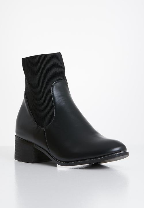 Footwork - Katerina sock boot - black