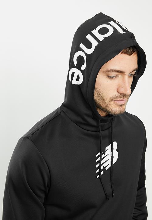 New Balance  - Tenacity fleece hoodie print - black