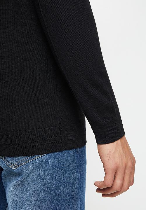 Only & Sons - Tyler 12 m zip cardigan knit - black
