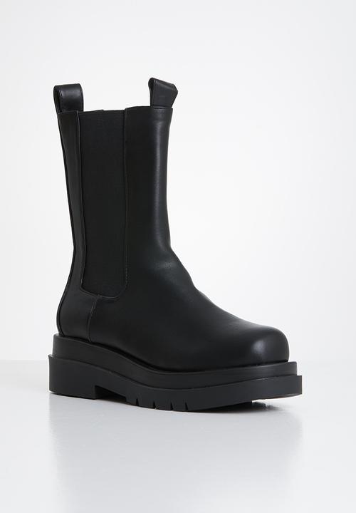 Footwork - Ascot mid calf chelsea - black