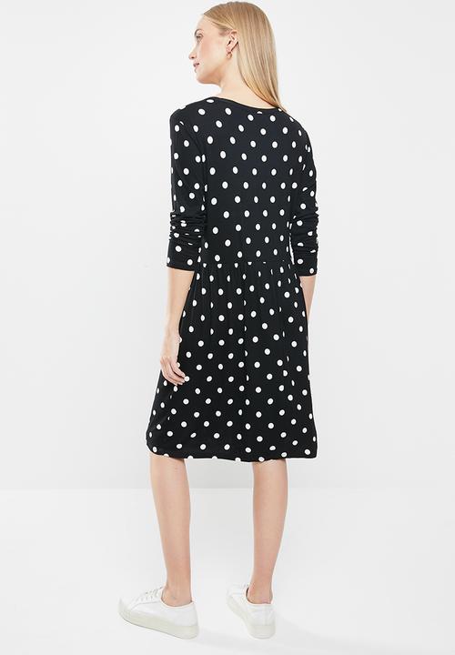 Jacqueline de Yong - Hailey dot dress - black & white 