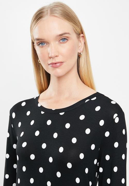 Jacqueline de Yong - Hailey dot dress - black & white 