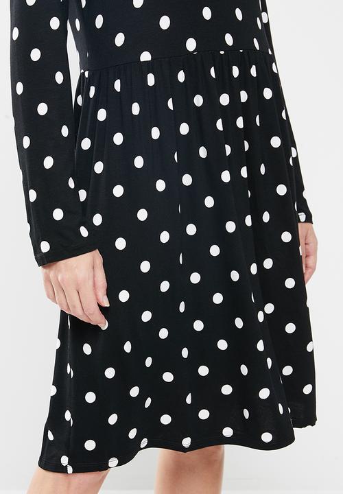 Jacqueline de Yong - Hailey dot dress - black & white 