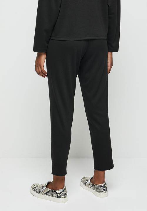 edit - Pull on ponti knit trouser - black