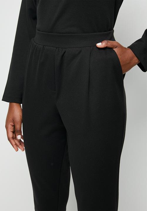 edit - Pull on ponti knit trouser - black