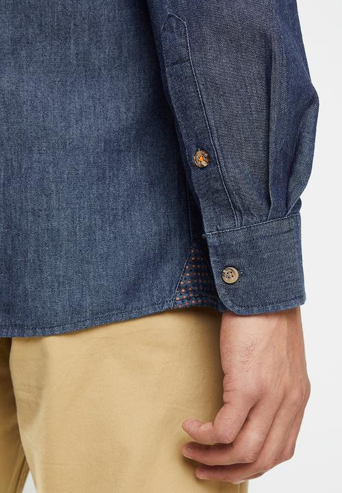 Only & Sons - Ask life ls chambray shirt - blue
