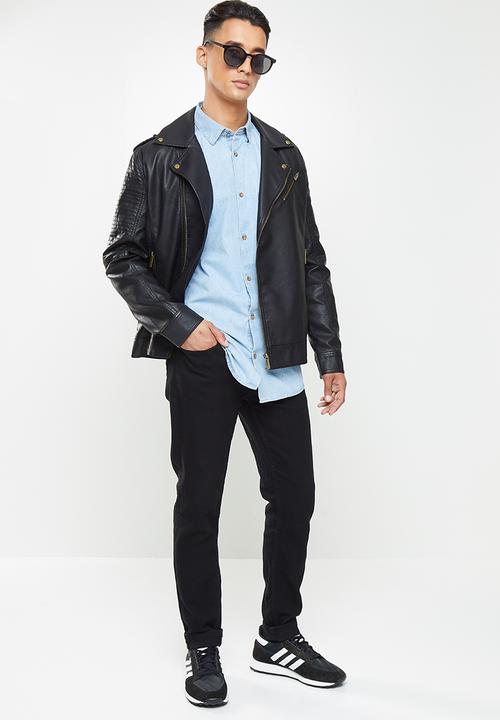 Only & Sons - Ask life ls chambray shirt - light blue