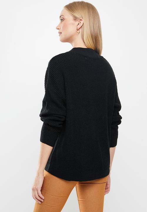 Jacqueline de Yong - Agnes  long sleeve pullover knit - black