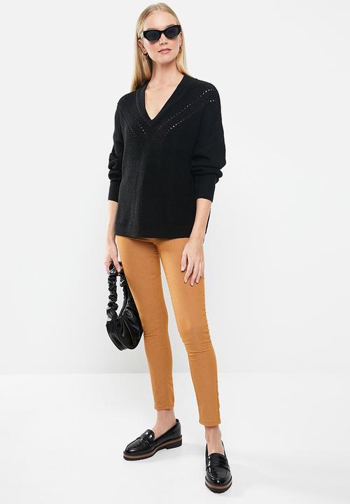 Jacqueline de Yong - Agnes  long sleeve pullover knit - black