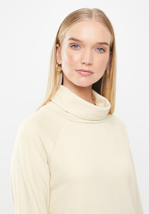 Jacqueline de Yong - Filipina ivy life long sleeve sweat dress - beige 
