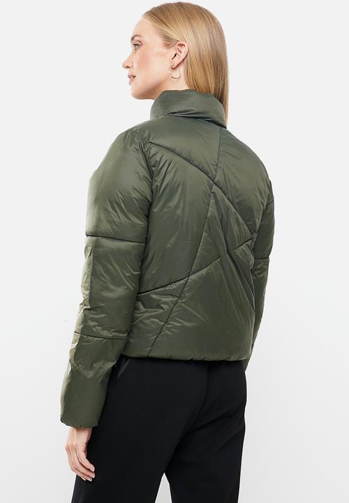 Jacqueline de Yong - Timber short padded jacket - green