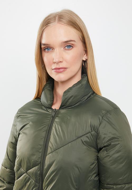 Jacqueline de Yong - Timber short padded jacket - green