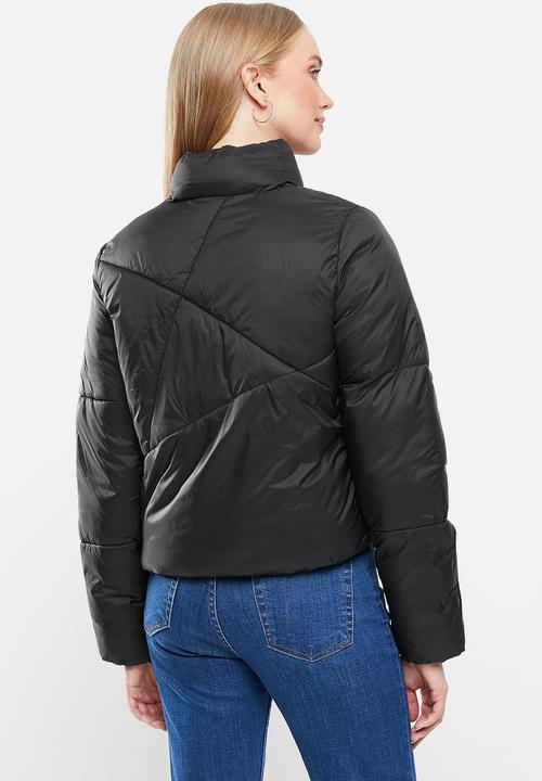 Jacqueline de Yong - Timber short padded jacket - black