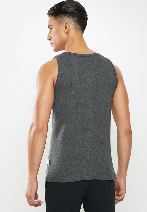 Jockey - 1 Pack jockey graphite melange classic rib vest - grey