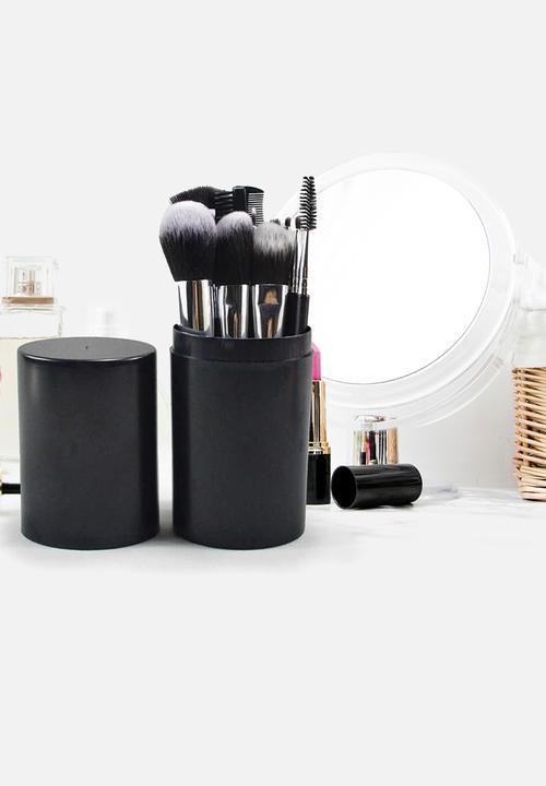 Glam Beauty - 12 Piece Make-Up Brush Set and Case - Black