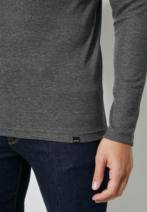 Superbalist - 2-pack sochi long sleeve ribbed roll neck tee - navy & charcoal