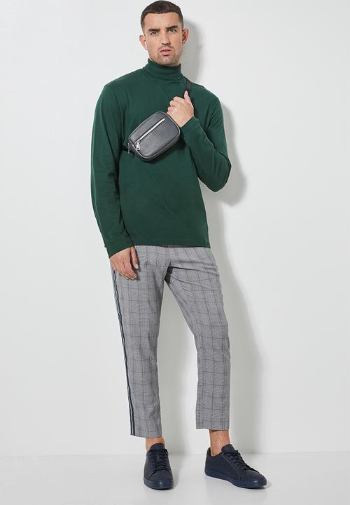 Superbalist - 2-pack milan long sleeve neck tee - navy & dark green