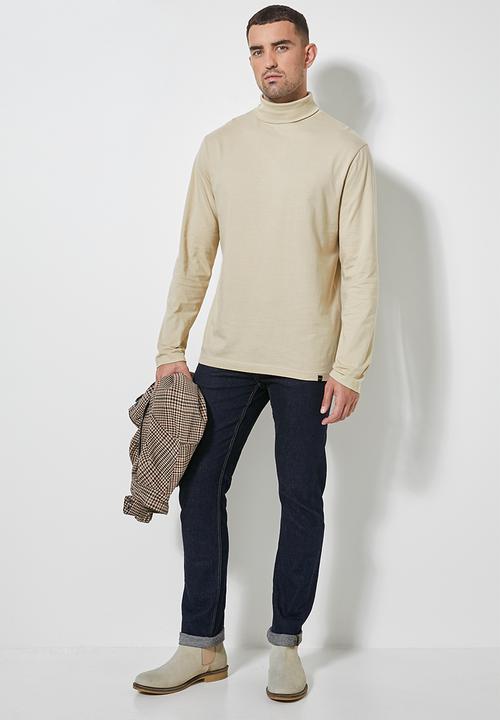 Superbalist - 2-pack milan long sleeve neck tee - charcoal & stone