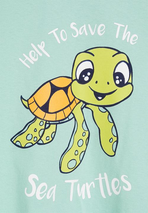 Pop Candy - Younger boys styled short sleeve tee - aqua