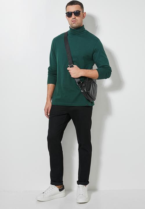 Superbalist - Milan long sleeve roll neck tee - dark green