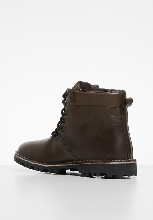 Superbalist - Marvin leather lace-up boot - brown