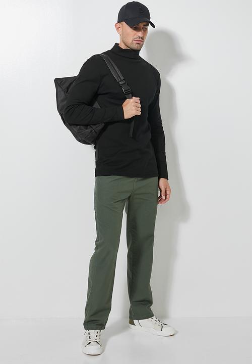 Superbalist - Sochi long sleeve ribbed roll neck tee - black