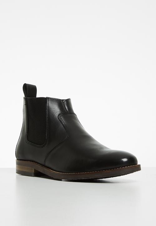 Superbalist - Jeffe leather chelsea boot - black