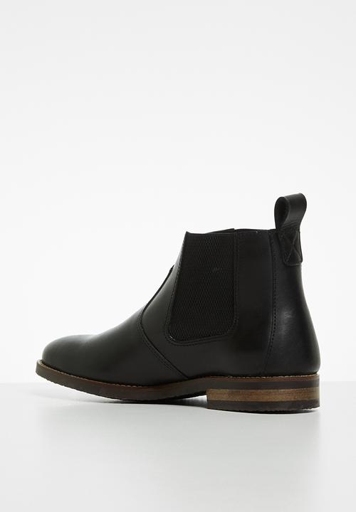 Superbalist - Jeffe leather chelsea boot - black