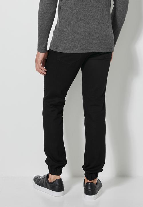 Superbalist - Cade slim cuffed jeans - black rinse